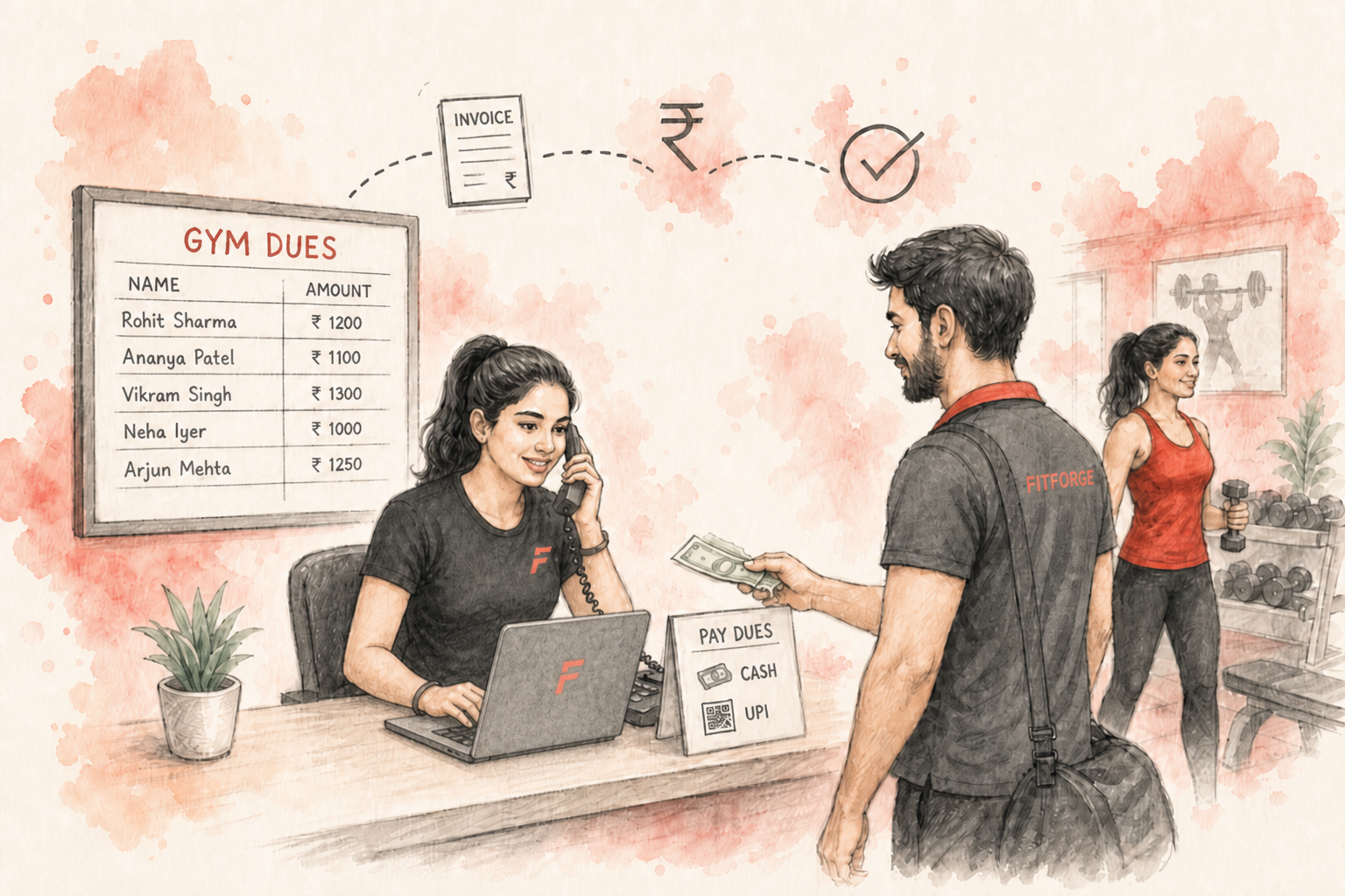Collect overdue gym dues without living in WhatsApp all day