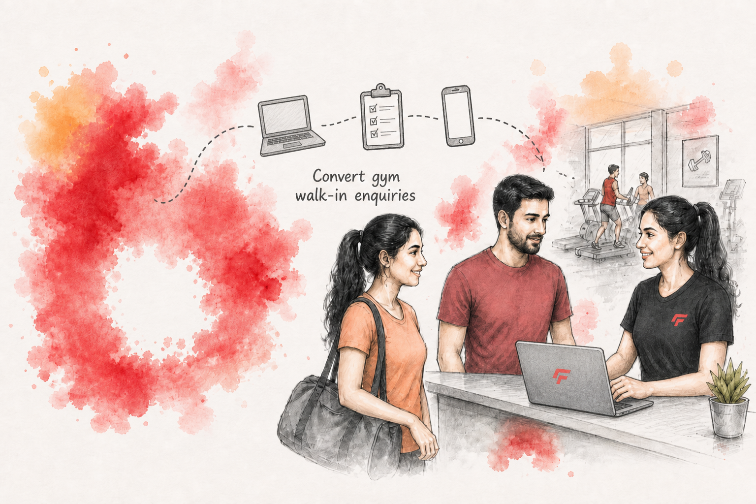 Convert gym walk-in enquiries before the notebook goes cold