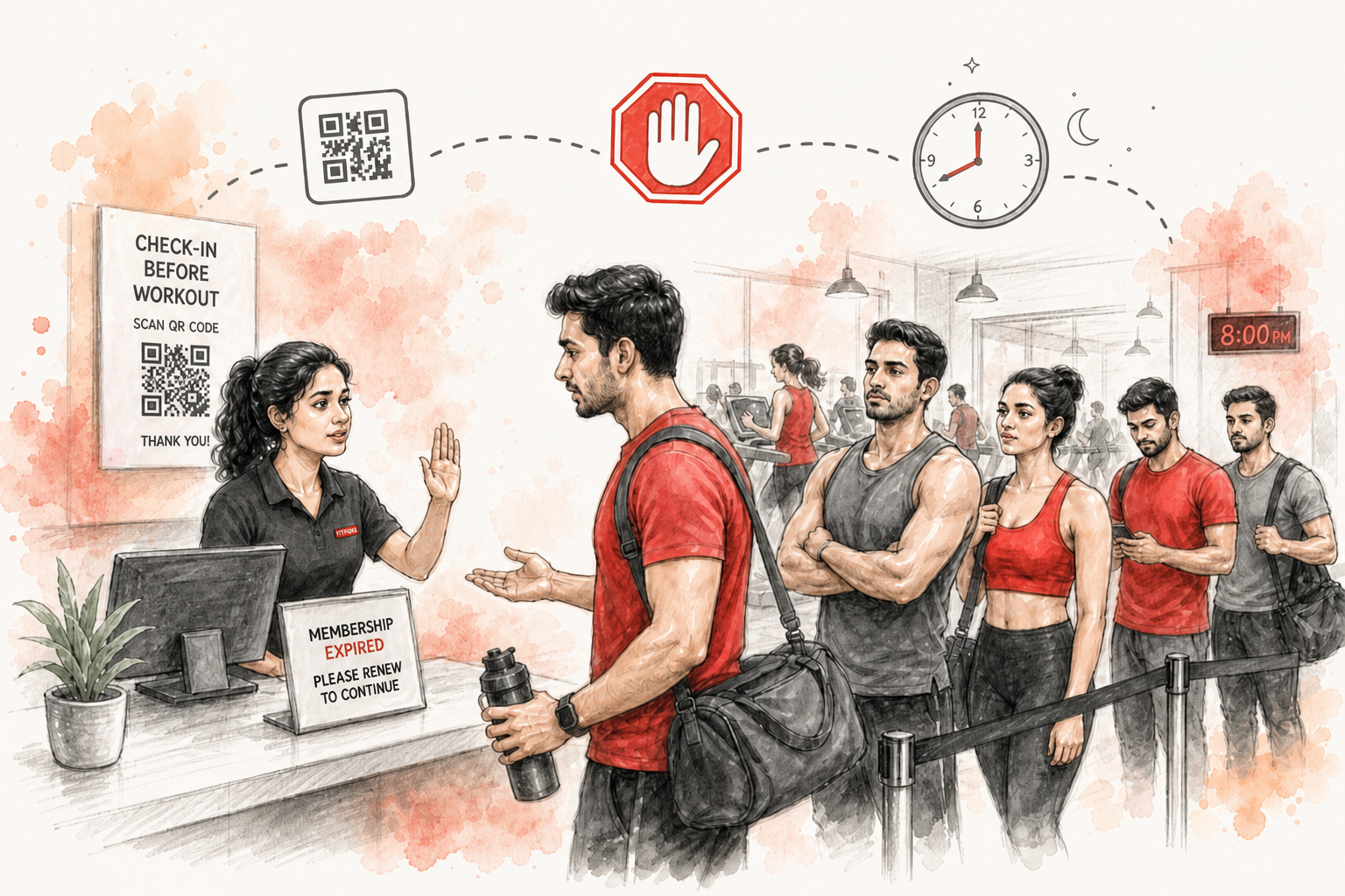 Stop expired members walking in because the desk knows them