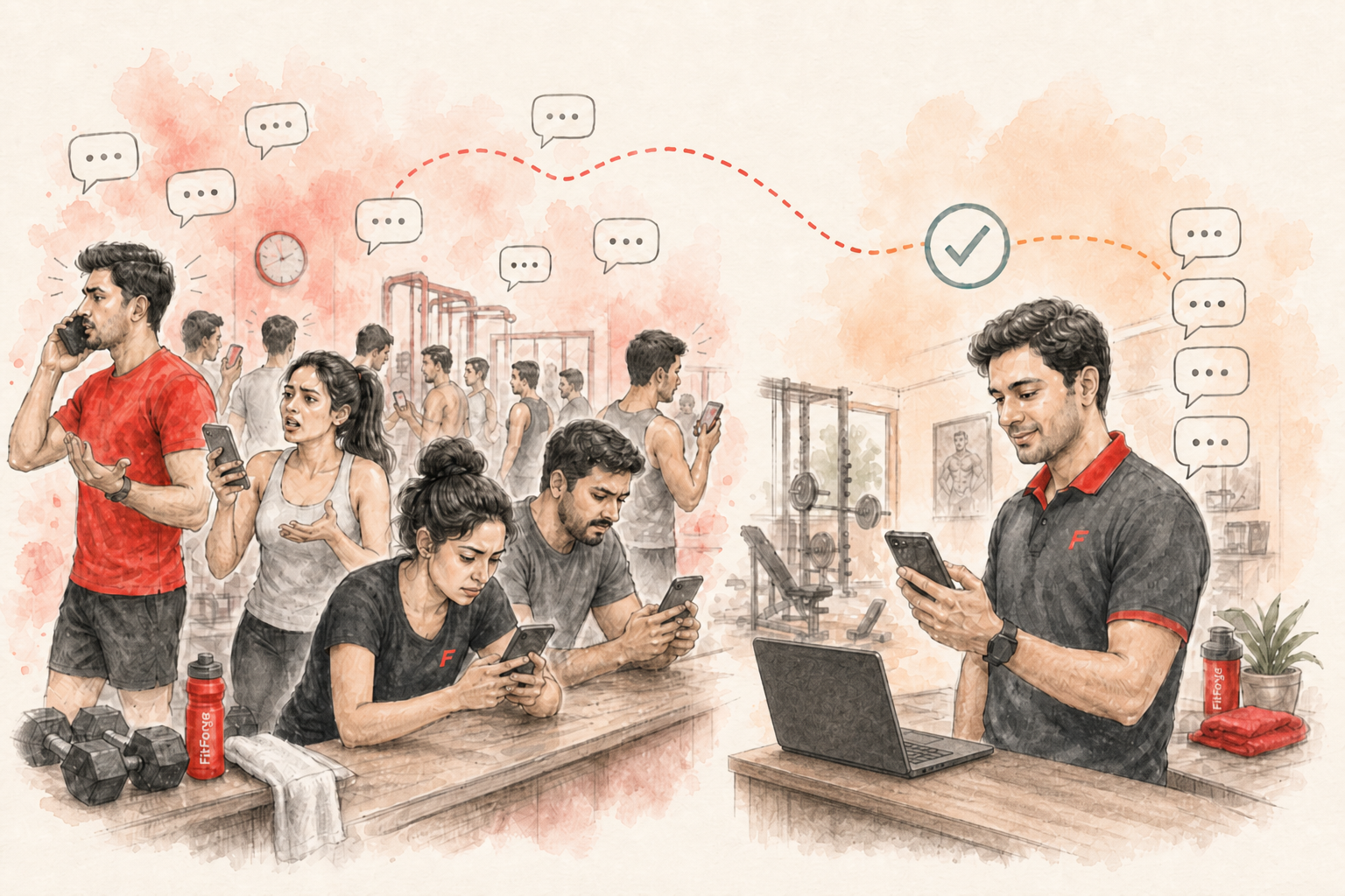 Send WhatsApp renewal reminders without burning the front desk